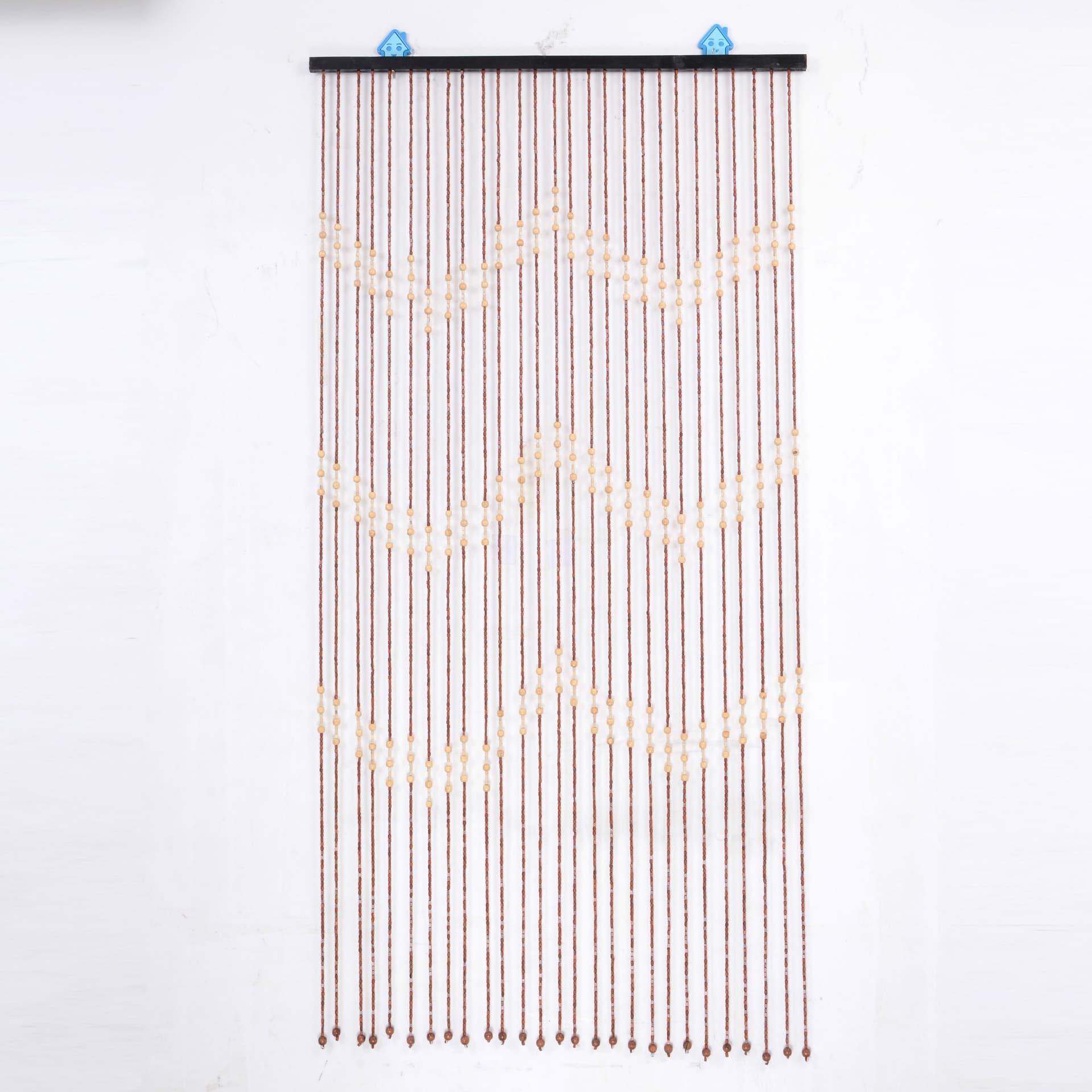 27-Piece Wood Bead Door Curtain Hanging Curtain Living Room Dining Room Entryway Partition Wave Pattern Factory Direct Sale