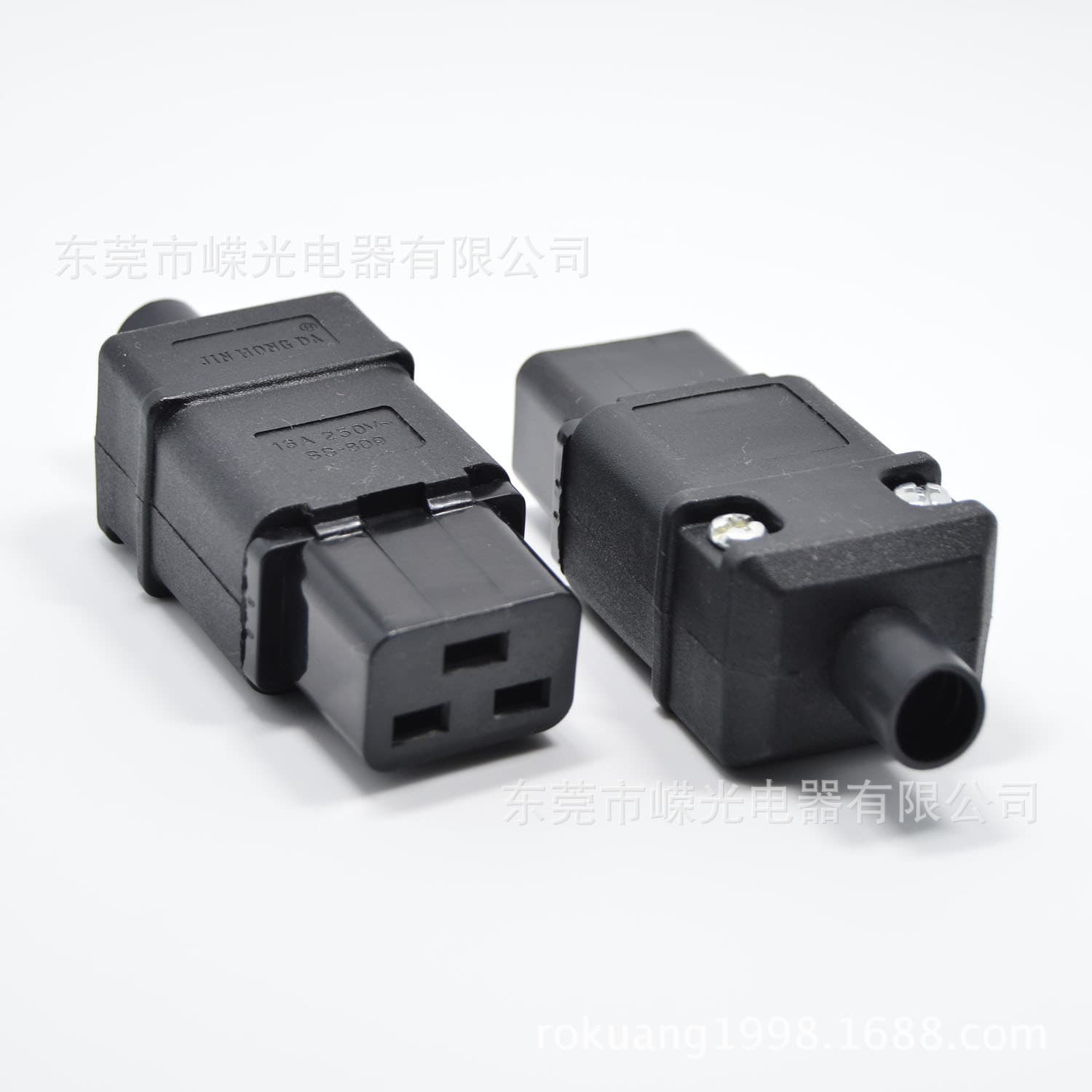 SS-809 IEC C19 wiring socket high-power three-pin tail connector C19 assembly 16A female connector