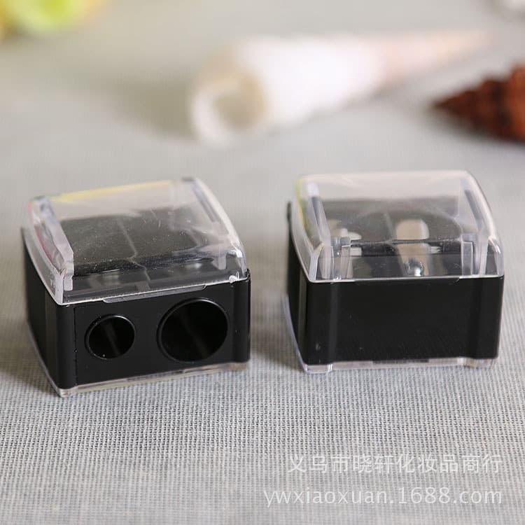 Makeup Pencil Sharpener for Eyeliner and Eyebrow Pencils, Dual-Hole Design Sharpening Tool