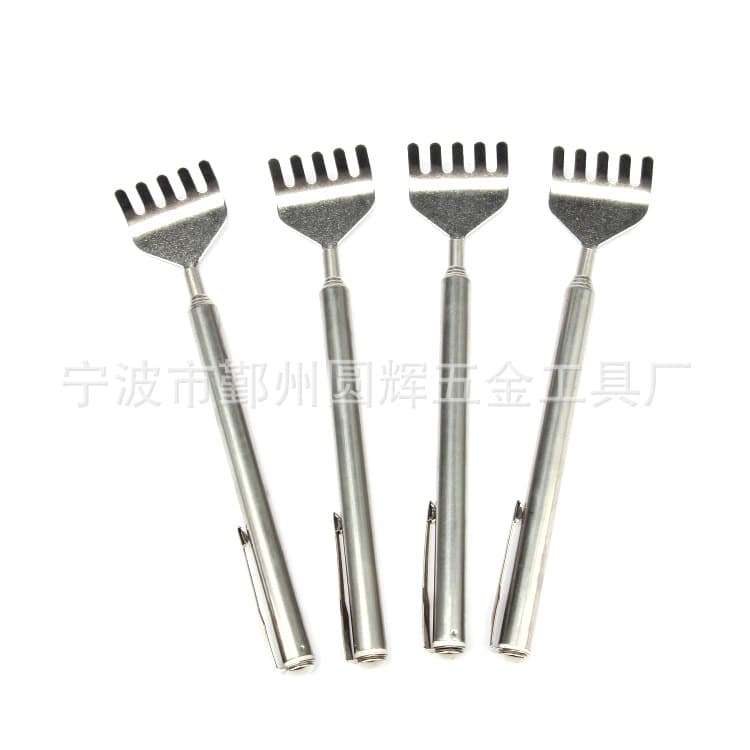 Wholesale from Manufacturer Clip-on Back Scratcher, Extendable and Portable Stainless Steel Itch Relief Tool in Multiple Sizes