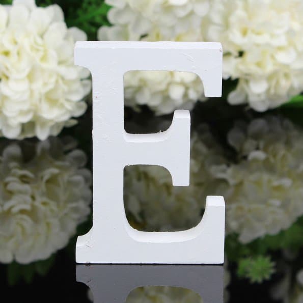 27 Letters 8CM White Wooden Modern English Letter Ornaments & Home Wedding Decoration Photography Props T-Z