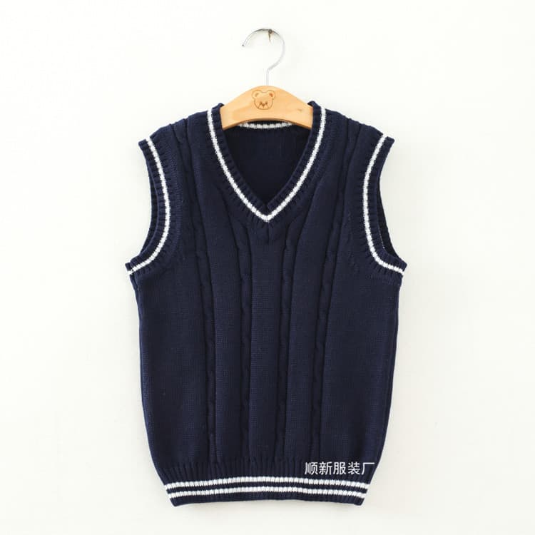 Japanese school-style JK uniform sweater vest, Korean version pullover student sleeveless V-neck knit vest