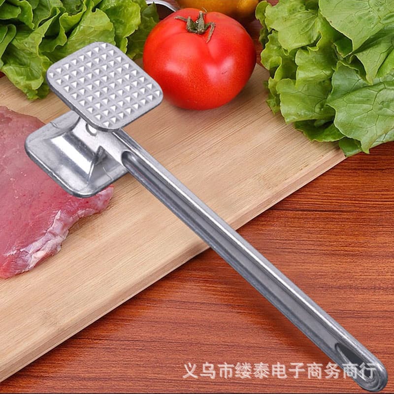 Kitchen Tool Home Steak Hammer Meat Tenderizer Square Beef Hammer Pork Chop Hammer Aluminum Alloy