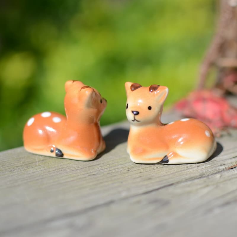 Daily Ceramic Chopstick Rest Ornament, Plum Blossom Deer Chopstick Holder, Japanese Sundries 111