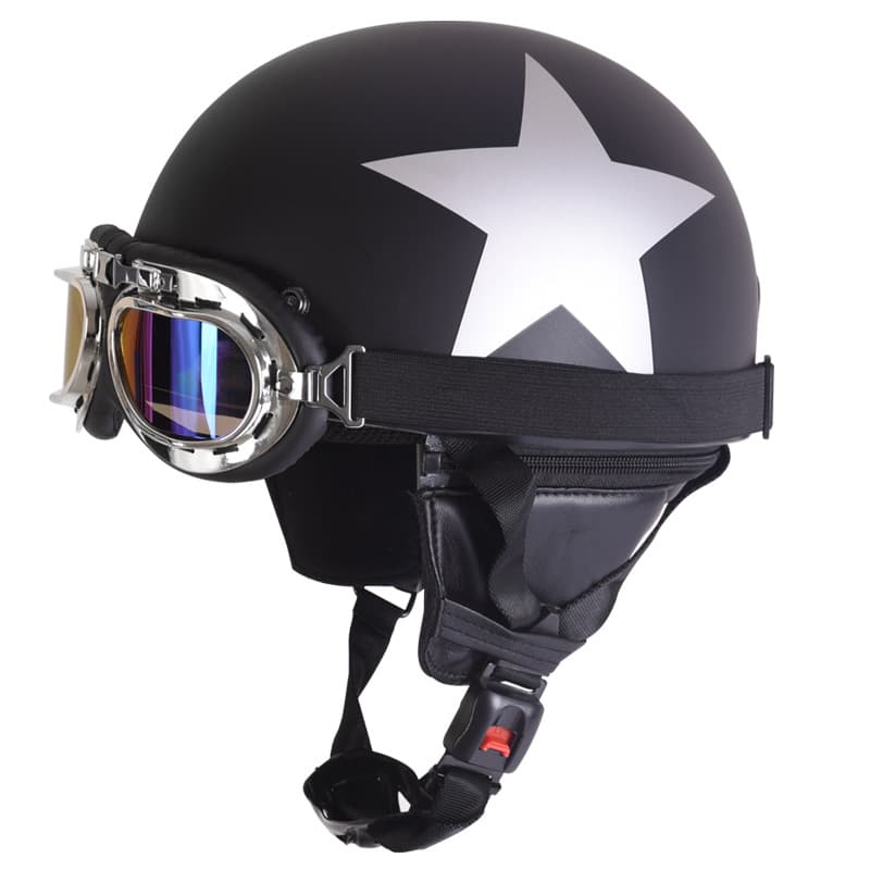 Cross-Border Supply Electric Car Helmet Half Helmet Safety Cap Grey Men's Couples Helmet With Necklace For Men And Women