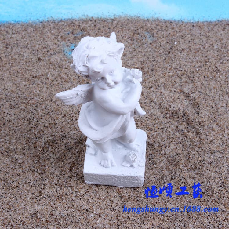 Factory Direct Resin Angel Figurine Psychological Sandplay Therapy Sandbox Game Character Resin White Angel