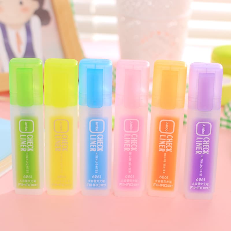 Hobby Simple Highlighter Fresh Creative Student Candy Color Marker Large Capacity Highlighter Marker Stationery