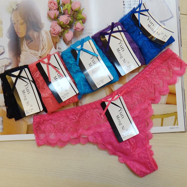 Sexy Women's Lace Thong Underpants Exported Outdoor Trade Ladies G-string Fun Stockings