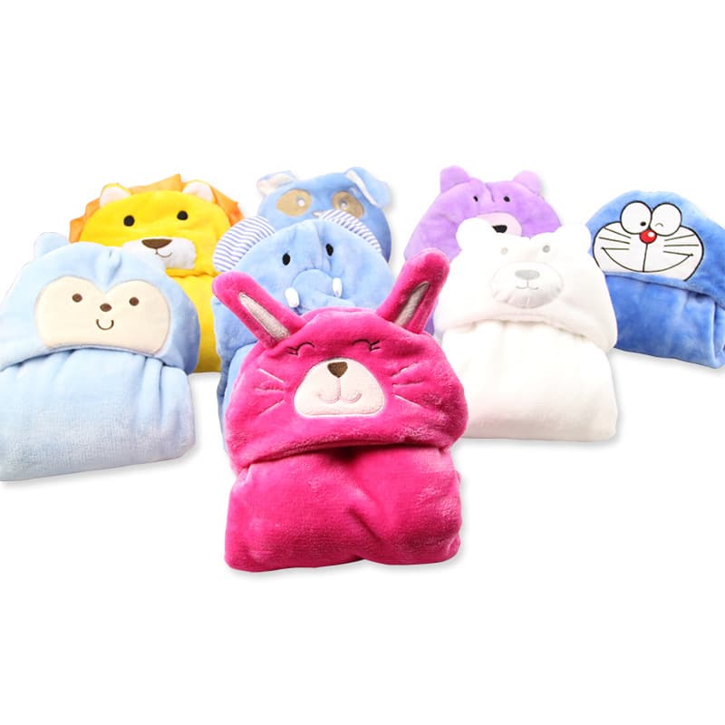 Animal Cape Fine Fleece Baby Blanket Soft and Comfortable Infant Wrap Children's Animal Cape
