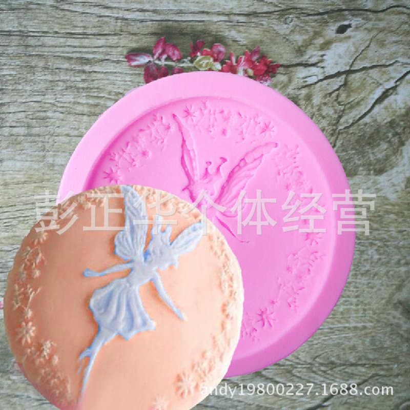 Wish Dancing Little Angel Fairy Girl Flower Fairy Fondant Silicone Cake Chocolate Clay Cookie Mold