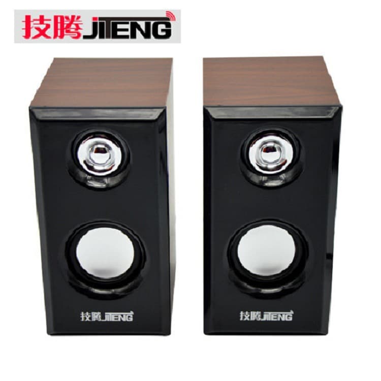 Jiteng JT042 Wooden Speaker for Notebook and Desktop, Multimedia Subwoofer Audio with USB Mini Speaker