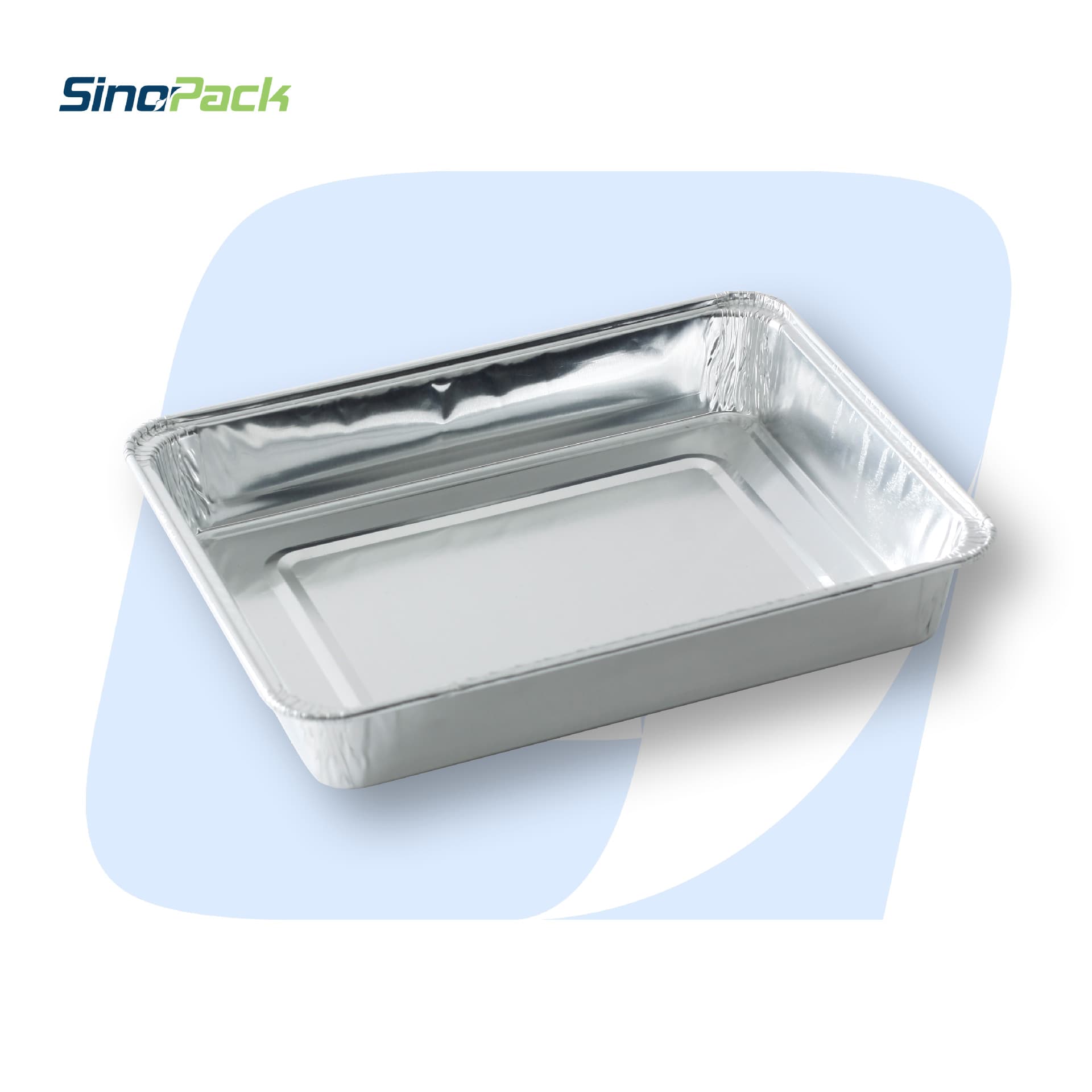 Jiaxing Jinxin SinoPack wrinkled silver aviation foil boxes, rectangular aluminum grilling plates