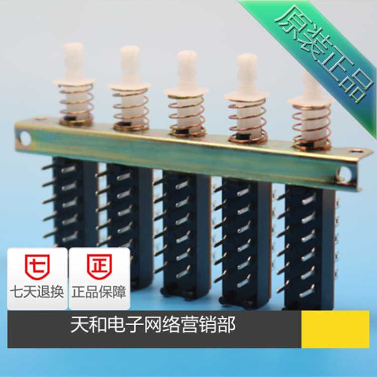 Promotion 5-Position 12-Pin T18 2*4 5P Linkage Interlock Piano Key Direct Key Switch Spacing 15mm