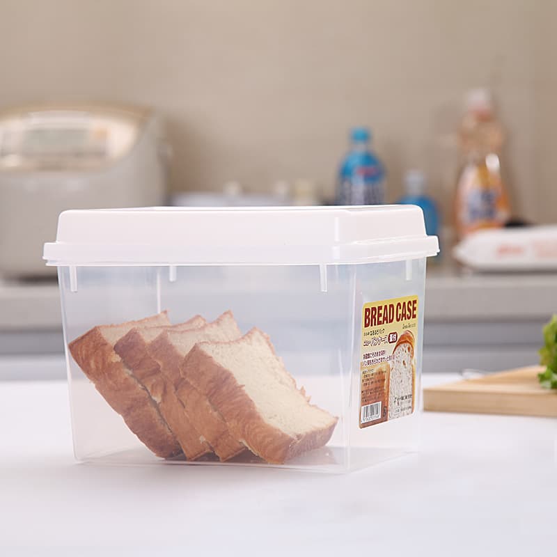 Japanese Import Large Airtight Food Storage Container Plastic Toast Bread Box Rectangular Storage Organizer