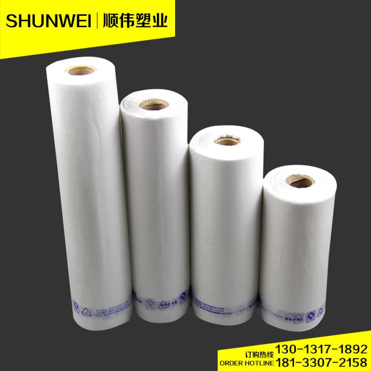 Wholesale of PE thickened virgin material food-grade roll-top bags, hand-tear supermarket fruit store shopping bags, and fresh-keeping bags