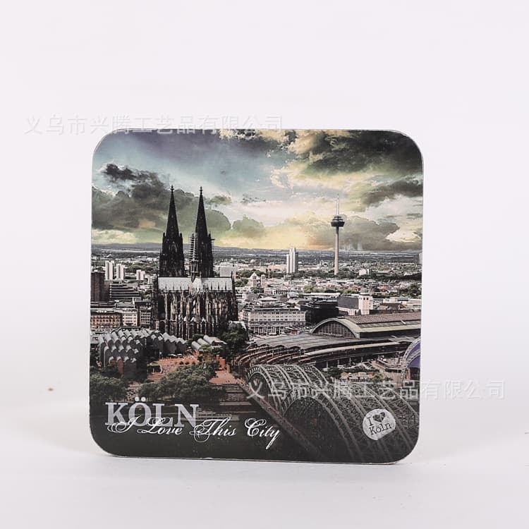 Factory Direct Illustration Style Coasters, Cute Small Coasters, Cork MDF, Cork Coasters Wholesale