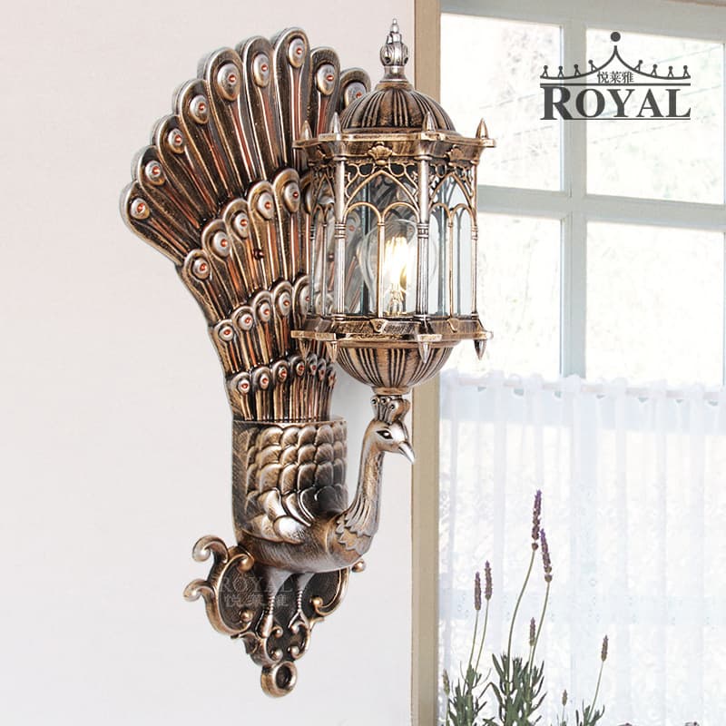 Zhongshan Chinese-style outdoor wall lamp, indoor staircase balcony light, hallway vintage lamp, outdoor lighting waterproof fixture wholesale