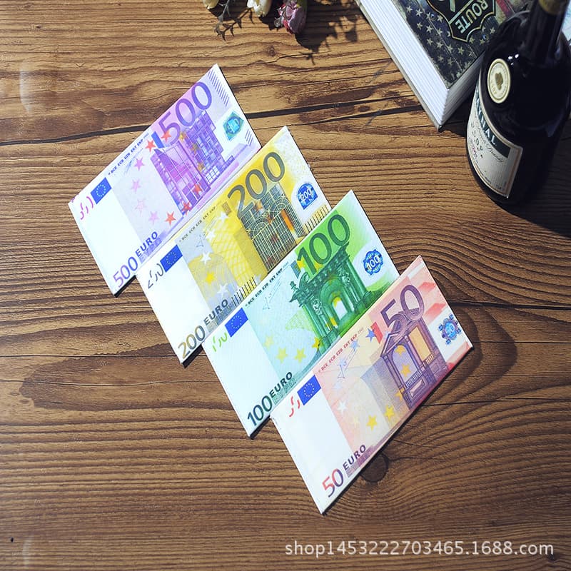 Factory Direct Creative Banknote Coin Wallet Long Foreign Currency Wallet for Students Men and Women Korean Japanese Euro USD Style