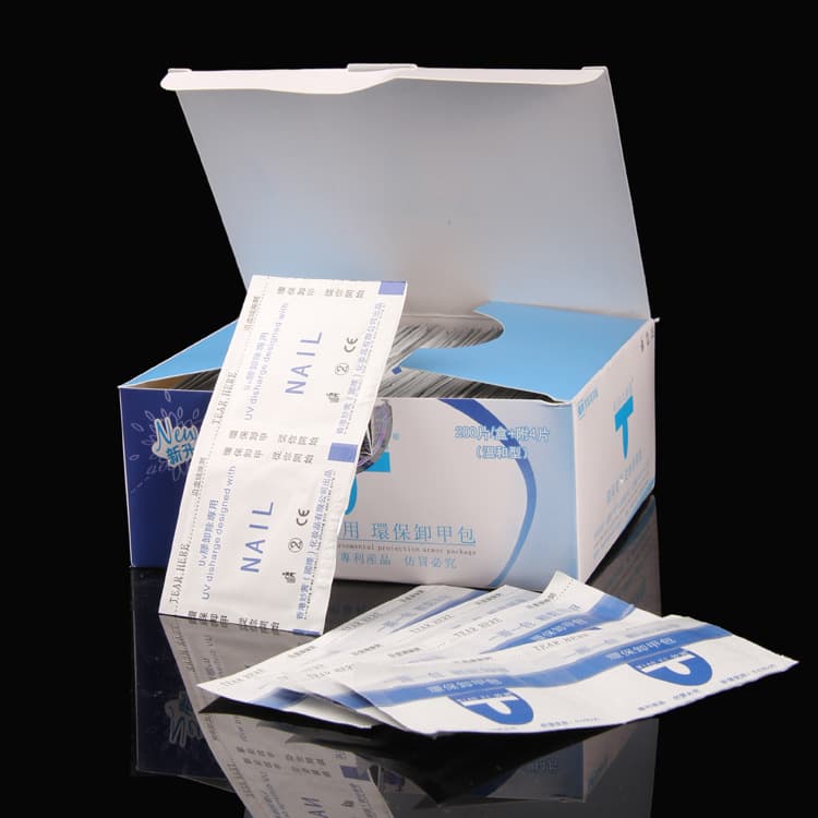 Manufacturer supplies Miao Qian nail polish remover bag 200 pieces individually packaged nail polish remover cotton, essential for manicure independent hygiene