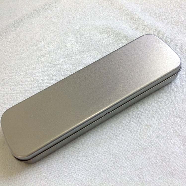 Plain frosted metal student pencil case, customizable with corporate logo, creative design factory direct supply