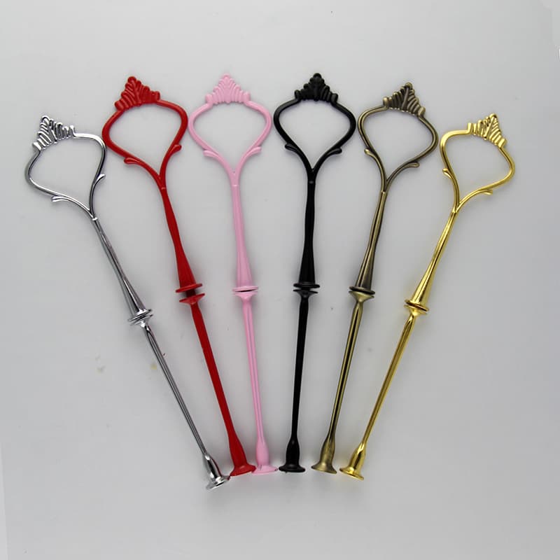 Direct from manufacturer: multi-layer cake stand, skewer rack, snack plate holder, zinc alloy fruit plate with handle, small crown design, wholesale in stock