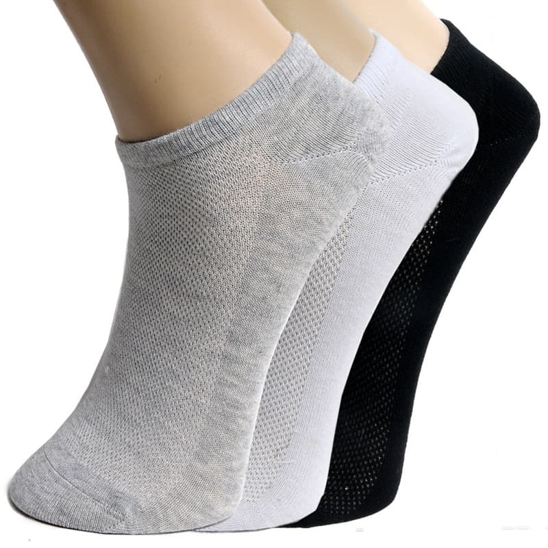 Casual Cotton Sports Socks Men's Ankle Length Breathable Sweat-absorbent Comfortable Fitness Workout Running Socks
