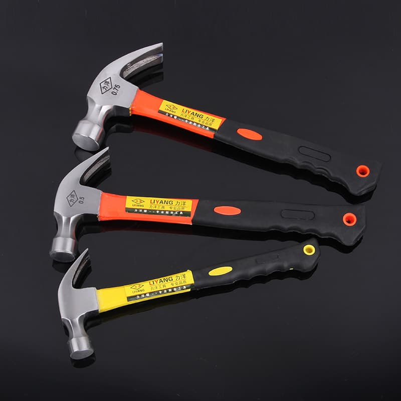 Manufacturer Supply Claw Hammer 0.25kg 0.5kg 0.75kg, Plastic-Coated Handle Wooden Handle Wholesale