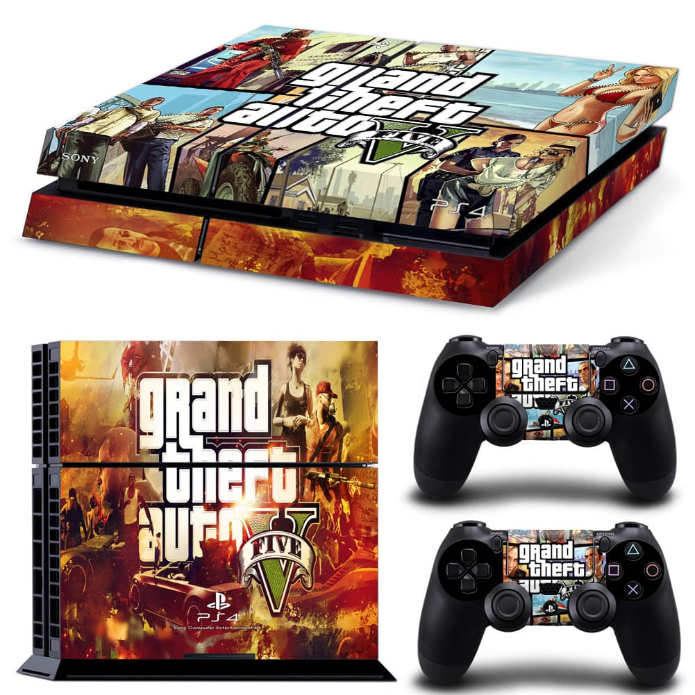 PS4 Stickers PS4 1100/1200 Cartoon Decals No-Cutting Dropshipping GTAV Multiple Game Console