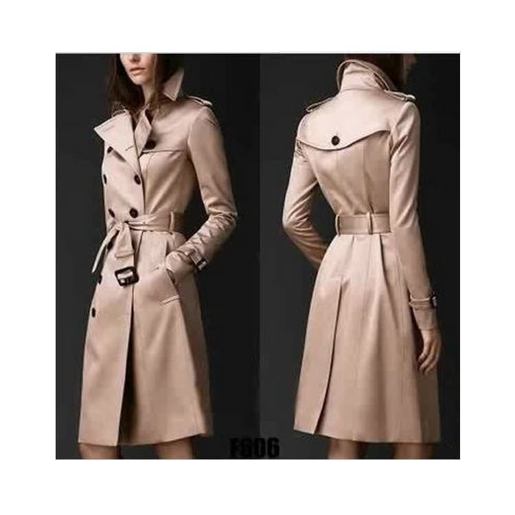 eBay 2023 Spring/Autumn Coat Women Long Coat European and American Fashion Trend Double-Breasted Slim Long Trench Coat Women