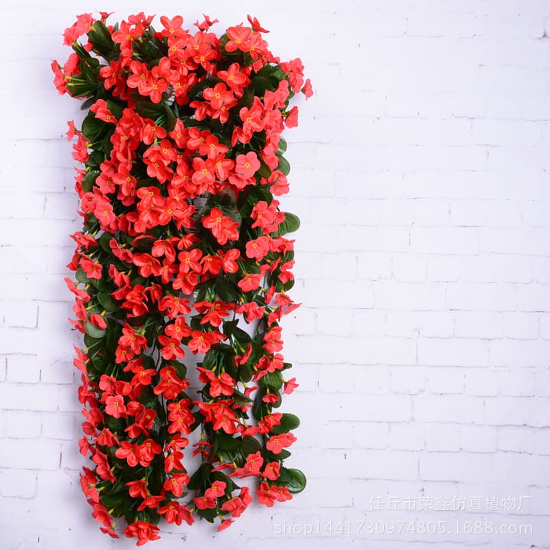 Realistic Purple Orchid Wall Hanging Artificial Flowers Wedding Decorative Basket Flower Balcony Decoration Flower Wholesale