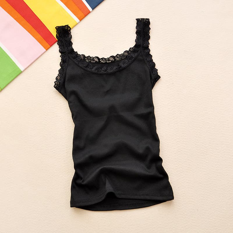 New Summer U-Neck I-Strap Low-Cut Lace Camisole Base Shirt Women's Inner Slim-Fit Vest