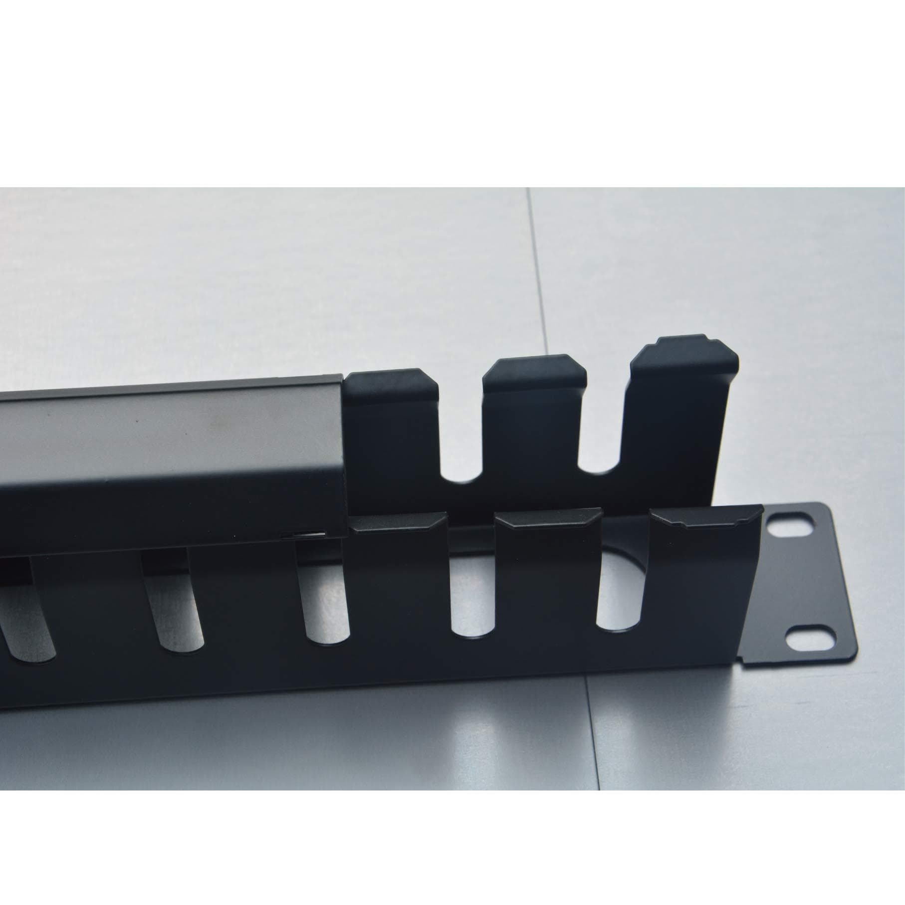 Changwang 12-position metal cable manager, 1U network cable organizer 19-inch, tax extra on invoice