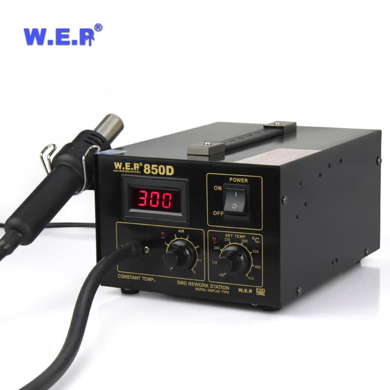 Factory Direct WEP 850D Digital Display Air Pump Hot Air Rework Station High Power Hot Air Gun Adjustable Temperature Hot Air Gun