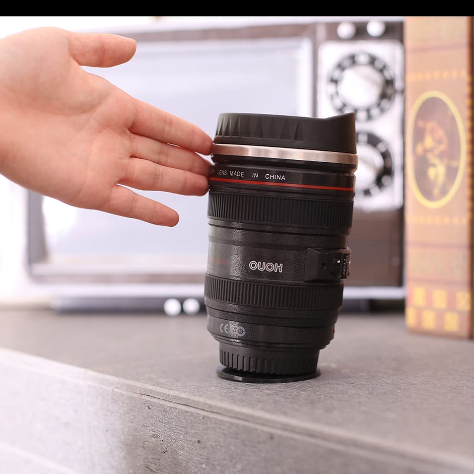 5th Generation Lens Stainless Steel Spill-Proof Cup Suction Cup Coffee Cup with Spout Creative Gift Water Cup Manufacturer