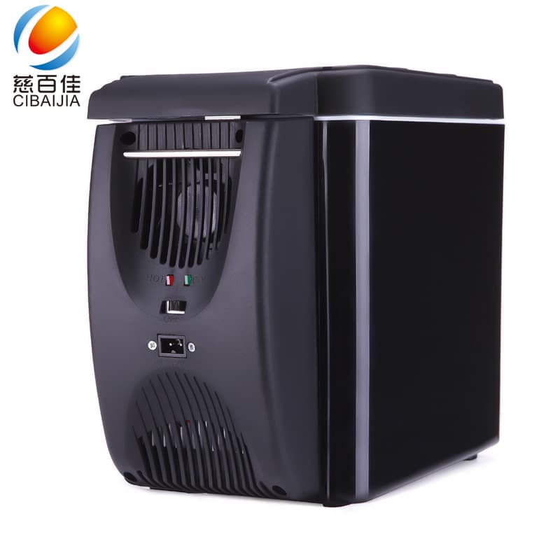 Mini Portable Car Cold and Warm Box Vehicle-Mounted Cold and Hot Type Small Fridge Car Refrigerator 6 Liter Capacity PP Plastic