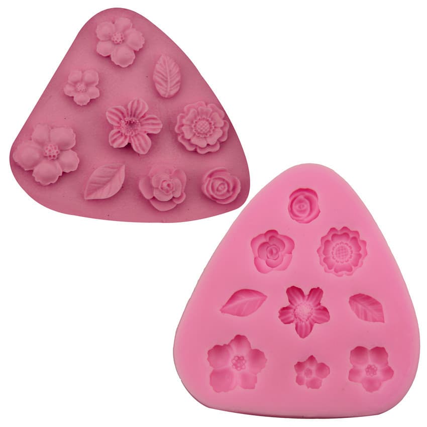 Flowers Leaves Fold Sugar Silicone Cake Mold DIY Baking Tools Western Pastry Baking Kitchen Mold H2409