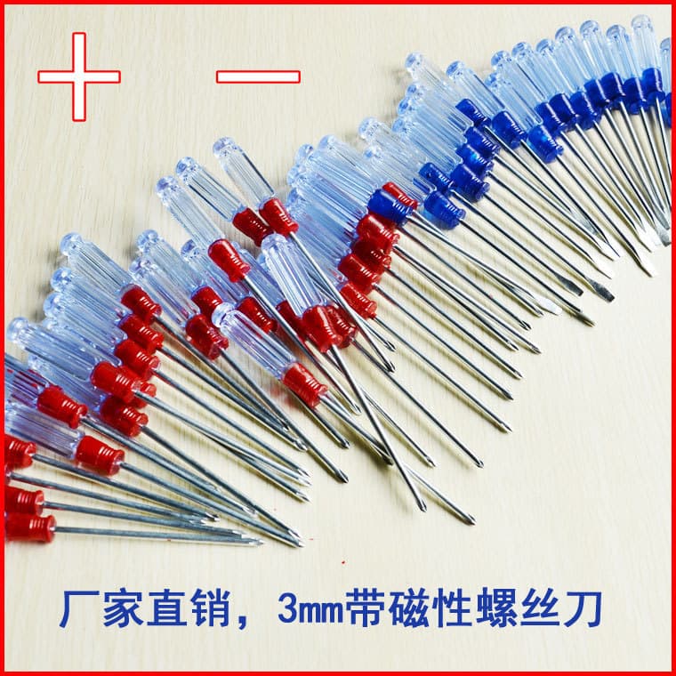 Small Cross Screwdriver Crystal Clear 3mm Mini Phillips Flathead for Toys, Computers, Hard Drives