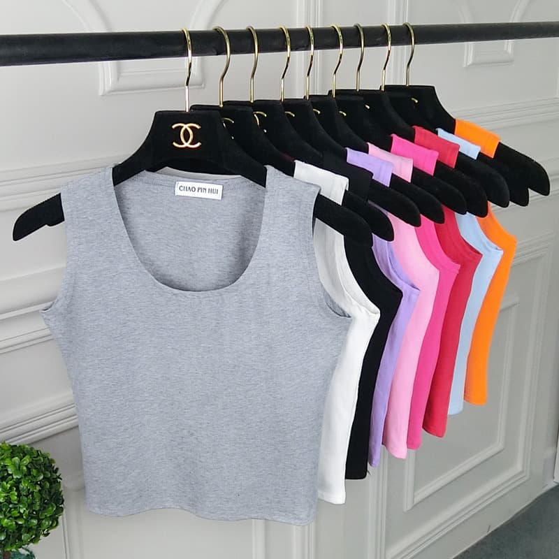 Short inner layering sleeveless tank top, Korean-style new sporty top for women, summer outerwear, tight crop vest, trendy