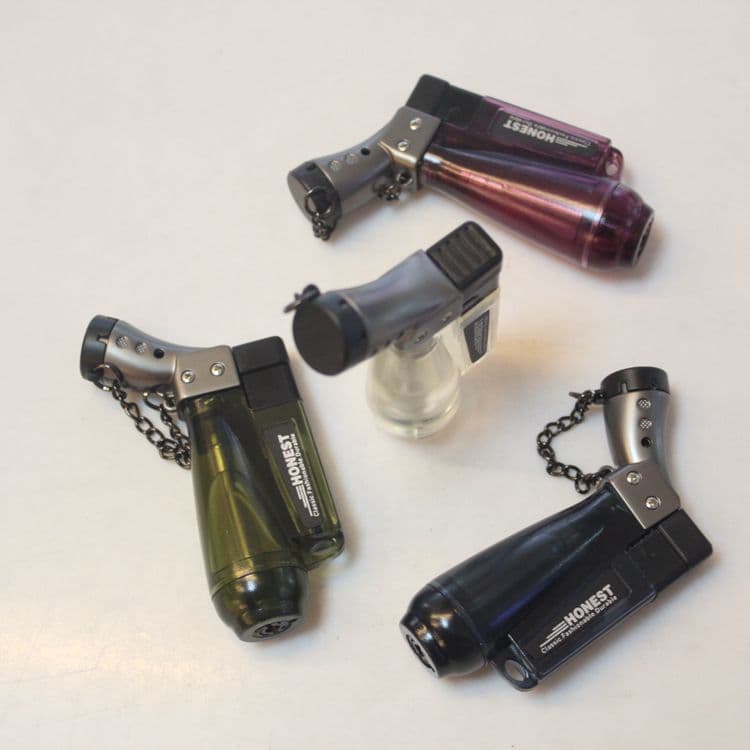 HONEST Baicheng Stone Wolf 2 torch lighter, transparent metal gas jet flame lighter and smoking accessories