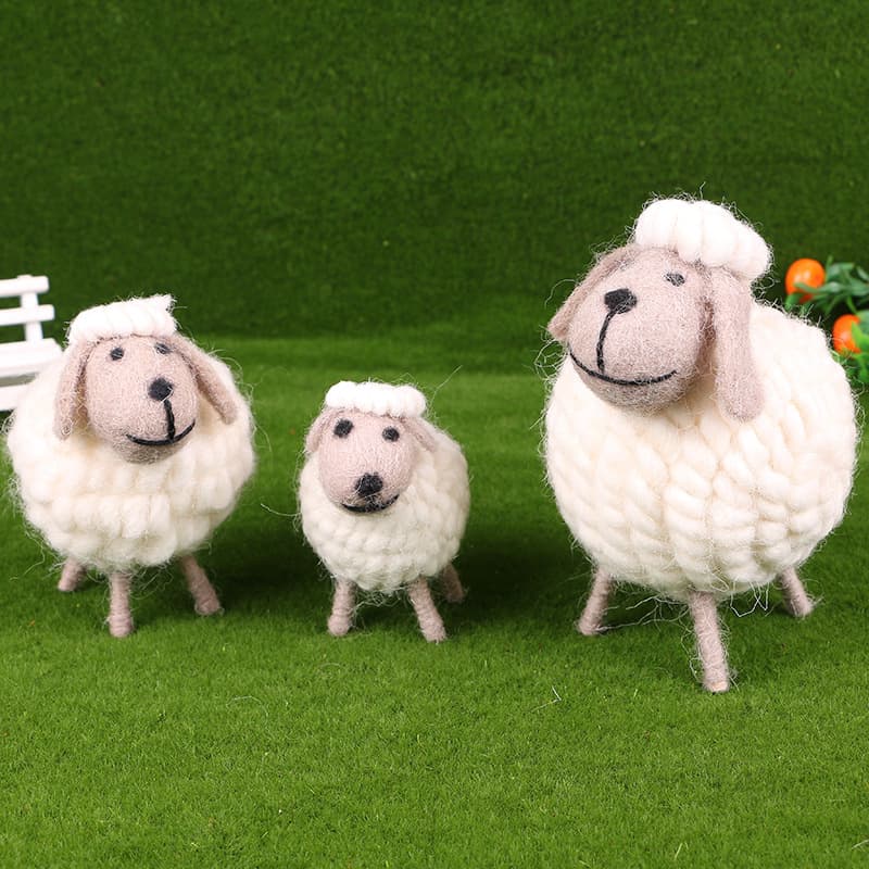Wool Felt Ornament Handmade Home Creative Photography Prop Craft Lovely Lamb Pendant Wholesale