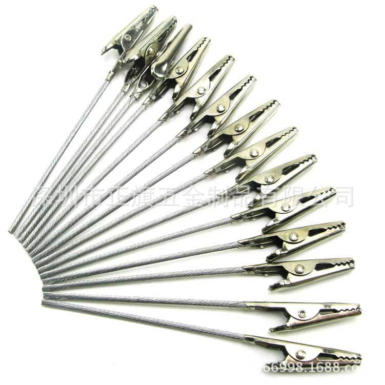 [In Stock] Steel Cable Alligator Note Clip, Business Card Clip, Bracelet Jewelry Aid Clip, Card Holder, Cross-border