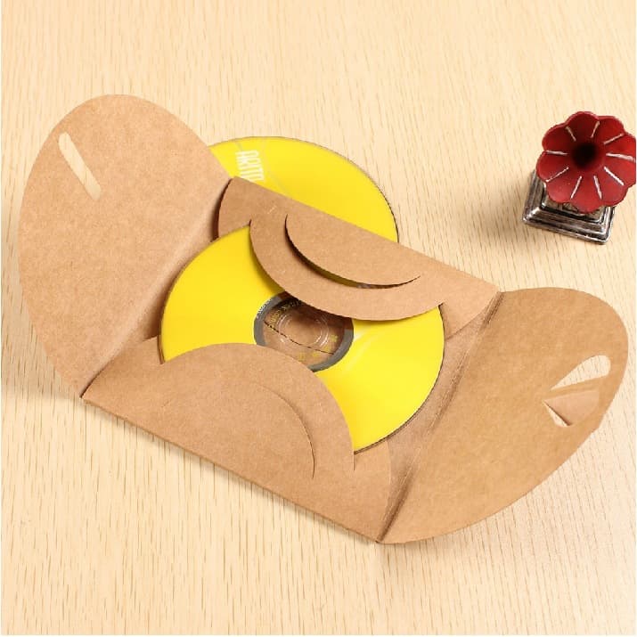 Kraft Paper CD Packaging Bag, Creative CD Paper Sleeve, Wedding Photography CD Envelope, Disc Pouch