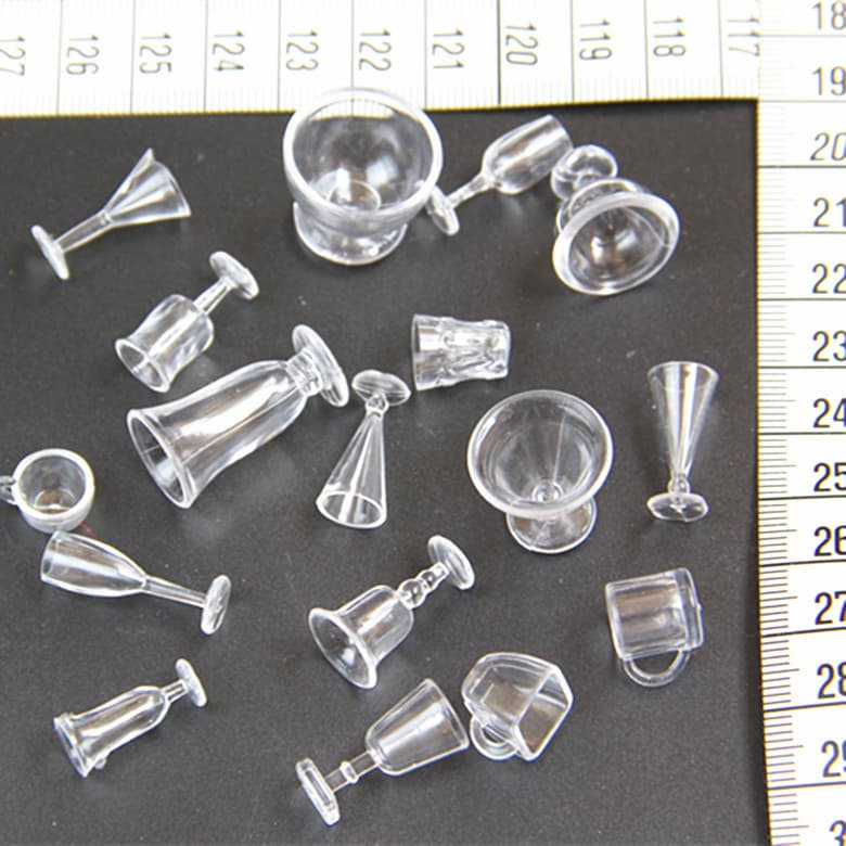 Manufacturer Wholesale 17-Piece Set Food Play Cup Ice Cream Sundae Cup Container Clay Mini Cup Plastic Food Play DIY