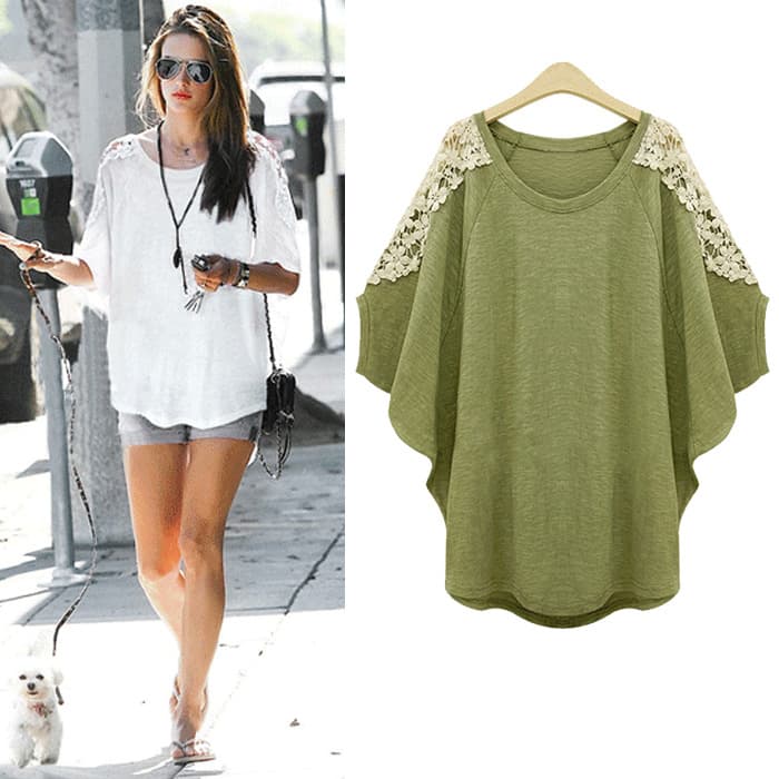 Short-sleeved T-shirt women's new summer loose 200 catties fat MM bottoming shirt solid color plus fat plus size bat sleeve top