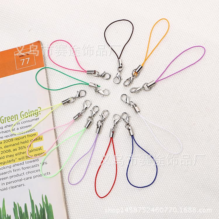 DIY Phone Lanyard with Silver Lobster Clasp, Phone Strap, Phone Cord, Wholesale Accessories