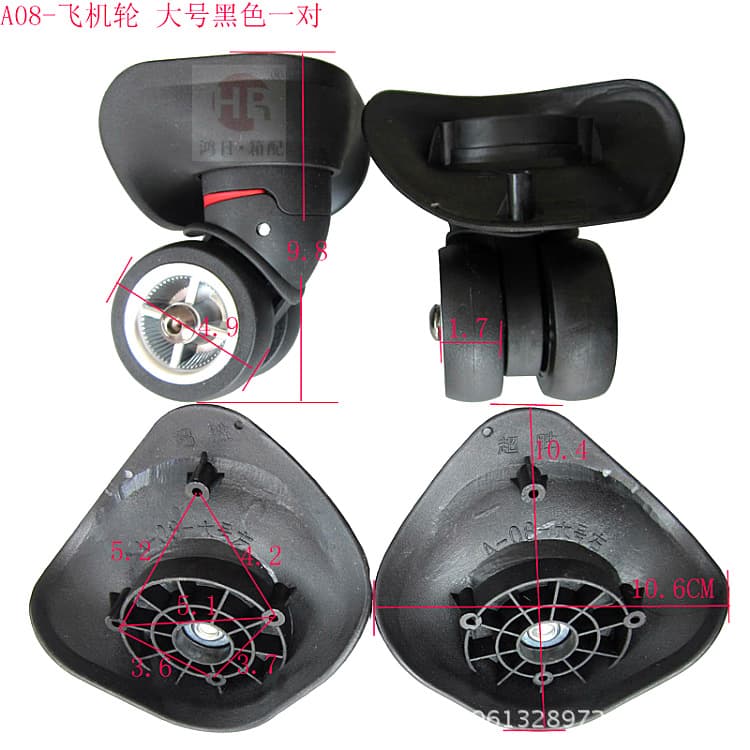Silent Aircraft Wheels Luggage Bag Accessories Universal Wheel Suitcase Casters ABS Material Durable Quiet Rolling for Travel