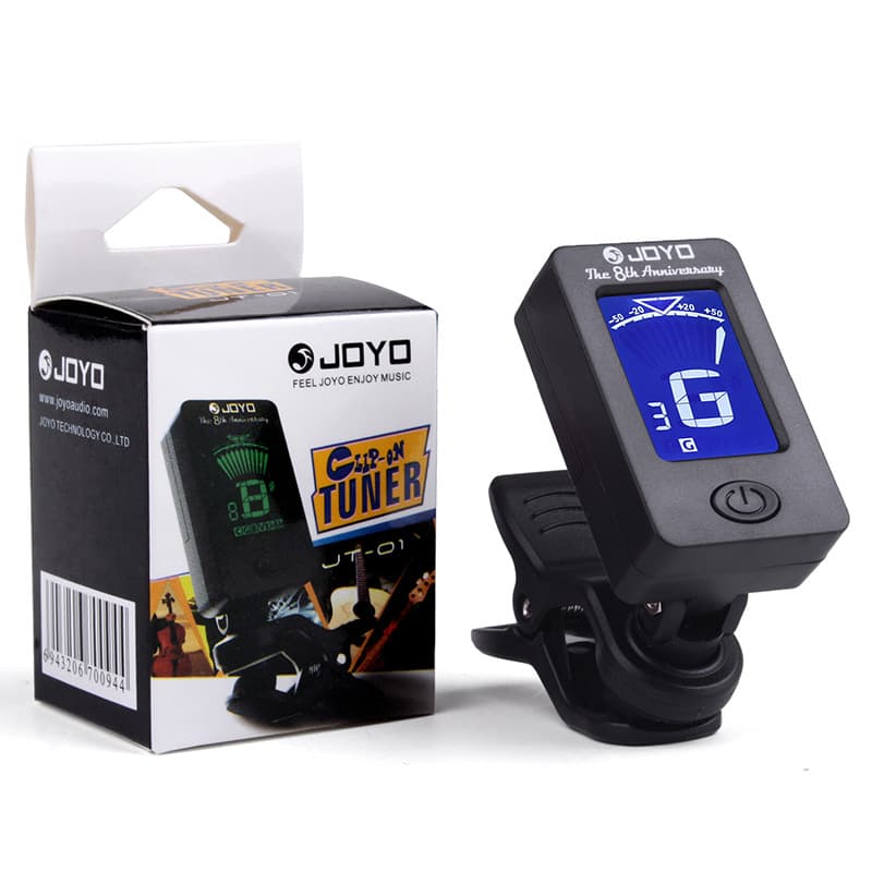 Authentic Joyo JT-01 Guitar Tuner Ukulele Violin Bass String Instrument Tuner Folk Music