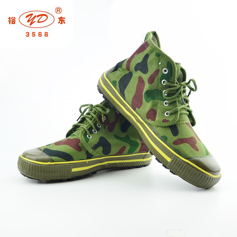 Yudong 3566 Camouflage High-Top Lace-Up Work Shoes, Hot-Selling Durable Anti-Slip Military Training Shoes Factory Direct