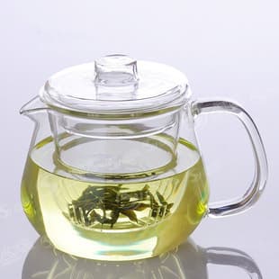 High-Temperature Resistant Glass Tea Set Transparent Flower Tea Pot Ruyi Penguin Pot Borosilicate Glass Tea Pot Manufacturer Wholesale