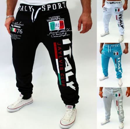 Export Hot Selling Sweatpants Italian Pattern Digital Print Design Men's Casual Joggers K13